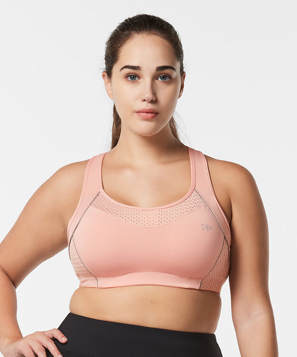 Sculpt Racerback Line Padded Running Bra | Women's High Support Sports Bra (Plus Size)