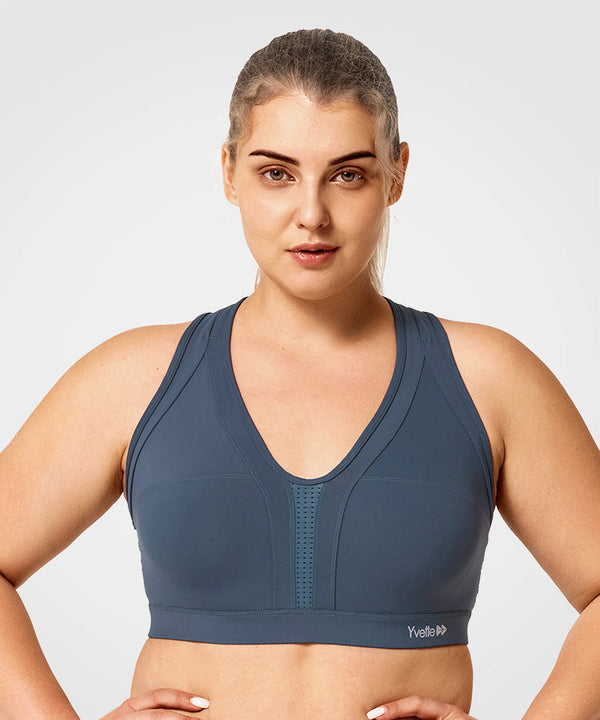 Power Cross Back Padded Running Bra | Women's High Support Sports Bra (Plus Size)