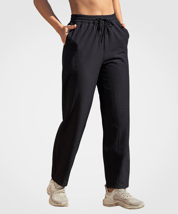 Shift Drawstring Textured Loose Pants | Women's Sports Pants