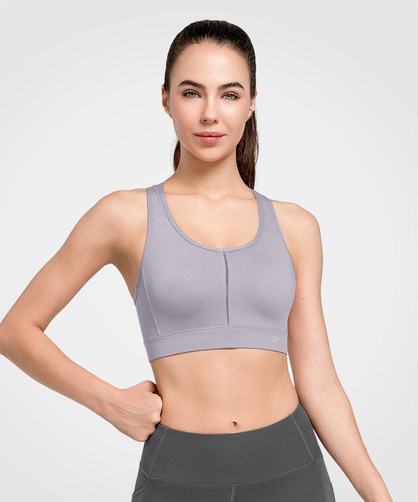 Echo Mesh Strappy Padded Running Bra | Women's High Support Sports Bra