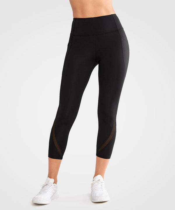 Anywhere Stretchy Solid Breathable leggings 21"| Women's High Support Capri leggings