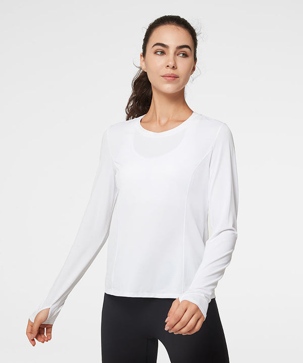 Echo Light Jacquard Mesh T-shirt | Women's Long Sleeve T-shirt