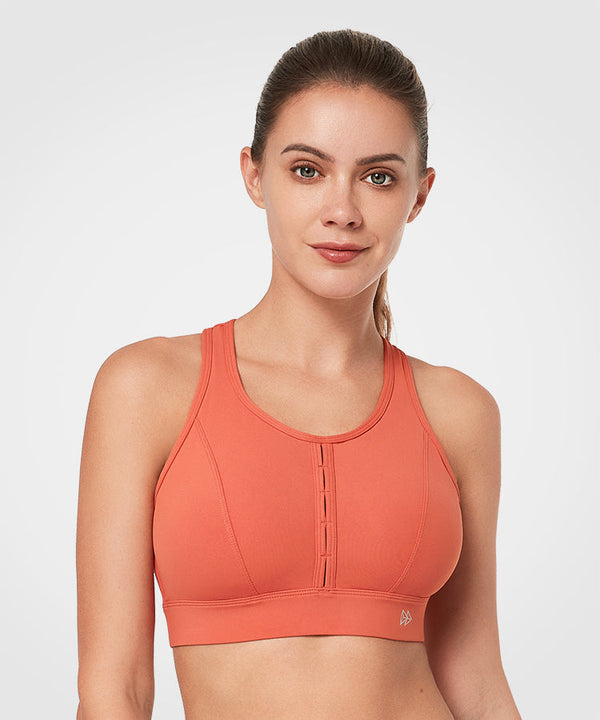 Enfold Cut Out Racerback Padded Running Bra | Women's High Support Sports Bra