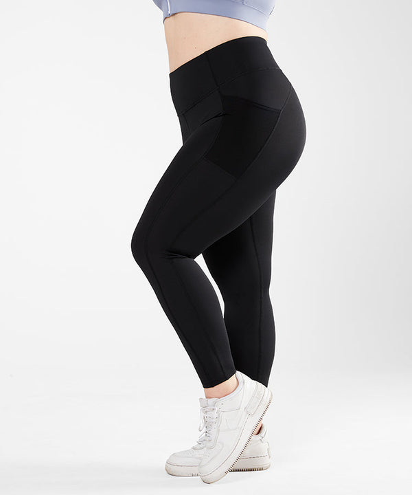 Power High Waist Mesh Pockets Stretchy Running Leggings | Women's High Support Leggings