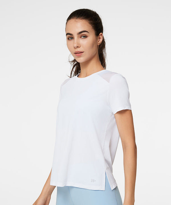 Echo Side Split Mesh T-shirt | Women's Sports T-shirt